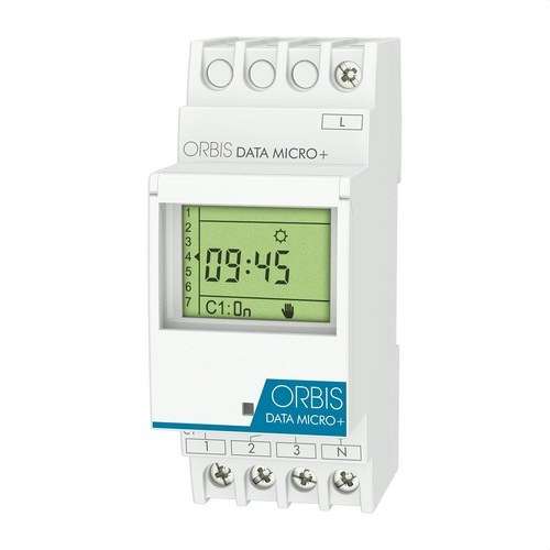 Modulární digitální časový spínač Orbis Micro+ 12V s referencí OB172072N od značky ORBIS