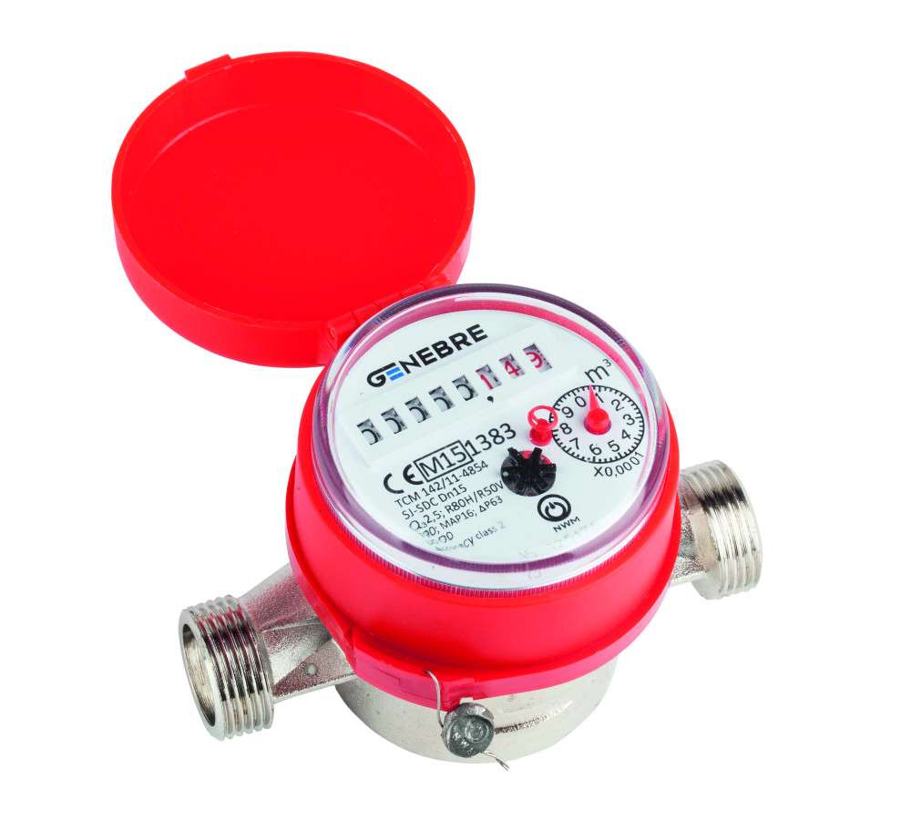 Hot Water Meter 3/4 x 3/4" DN15 with reference 6111C 05 from the brand GENEBRE