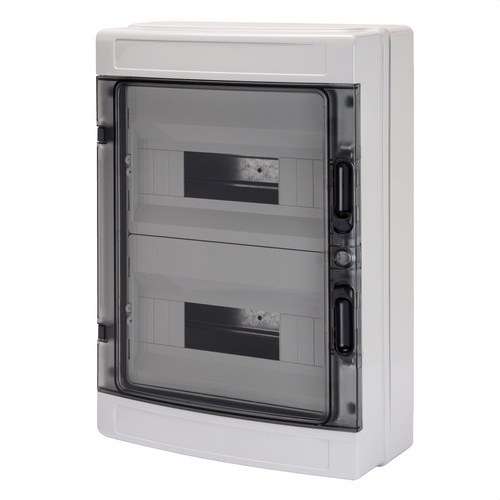 Surface-mounted waterproof distribution box 24 modules (12x2) with reference GW40104 from the brand GEWISS