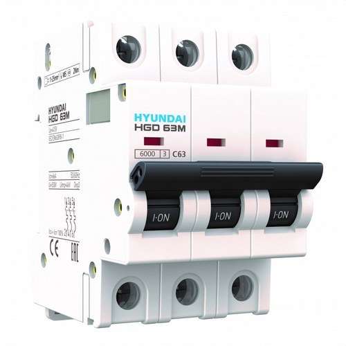 Magnetotermický jistič STD 4P 10kA 80A Křivka C s referencí HGD100S-4P080C od značky HYUNDAI