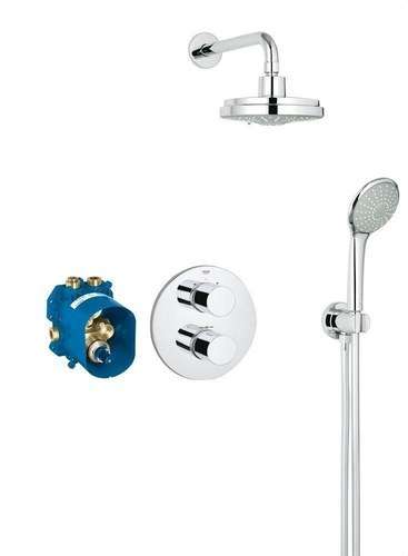 Perfect Shower Set Grohtherm 3000 Cosmopolitan Chrome Shower Set with reference 34399000 from the brand GROHE