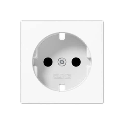 Schuko socket base cover with child protection alpine white Series A with reference A1520KIPLWW from the brand JUNG