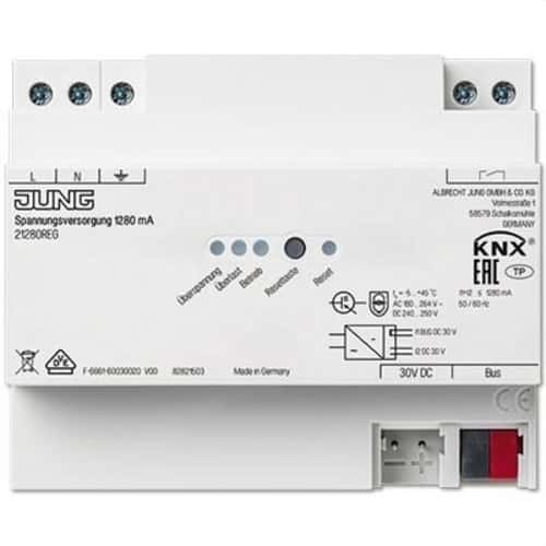 Napájecí zdroj Jung KNX 1.280 mA s referencí 21280REG od značky JUNG