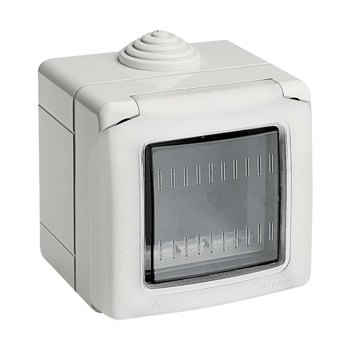 Šedá krabice Idrobox s IP55, 2 moduly – Pro Classia a Light Now s referencí 27502 od značky BTICINO
