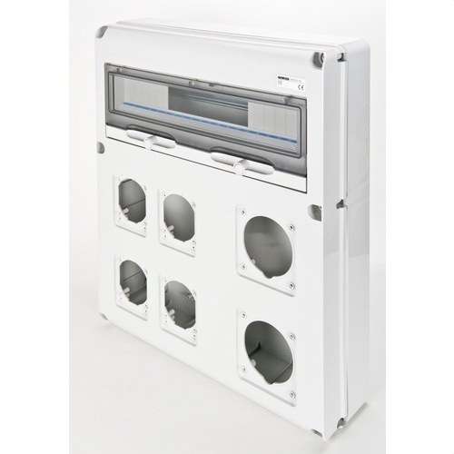 Rám Q-DIN20 2BA.63A + 4BA.16/32A IP65 s referencí GW68021N od značky GEWISS