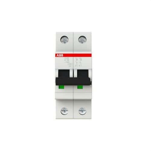 Magnetotermický jistič S202-C10 2P 10A Křivka C 10kA s referencí 2CDS252001R0104 od značky ABB