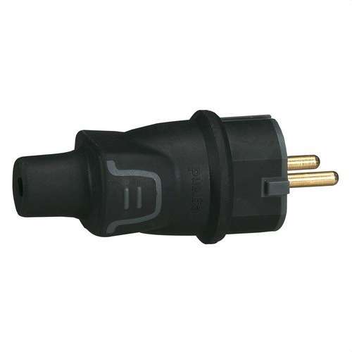 2P+T BLACK RUBBER PLUG with reference 050342 from the brand LEGRAND