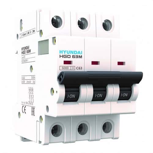 STD Circuit Breaker 2P 6kA 32A Curve C with reference HGD63-M2P032C from the brand HYUNDAI