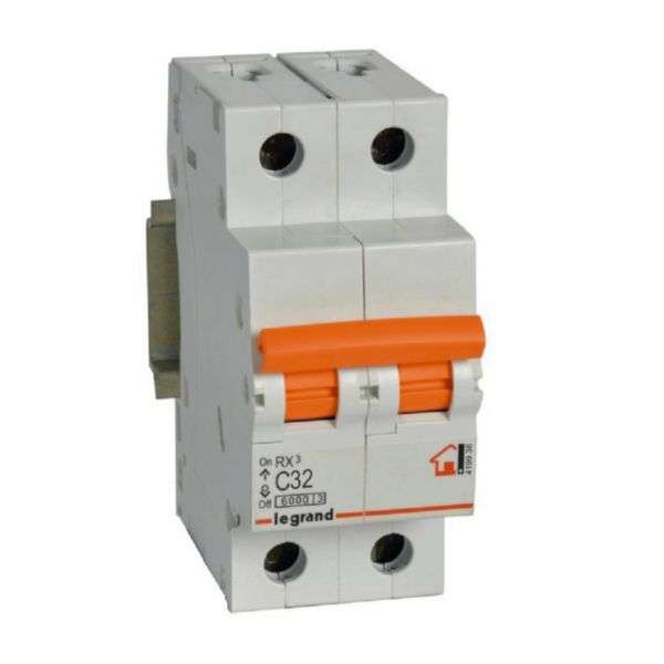 RX³ Thermal Magnetic Circuit Breaker - 2P - 230/400V~ - 32A - C Curve with reference 419938 from the brand LEGRAND