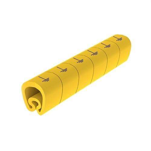 Yellow Pre-Cut PVC Laminated Markers Ø18 with reference 1813-tierr from the brand UNEX