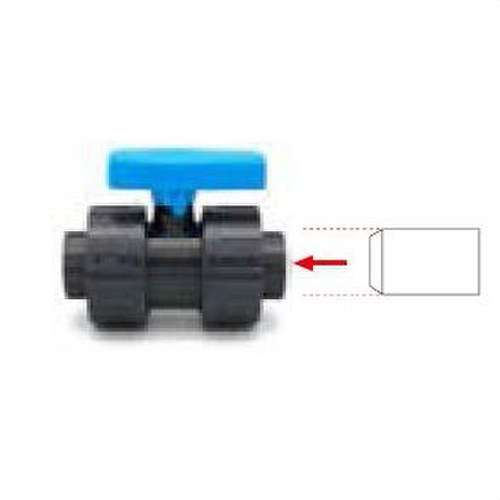 PVC Solvent Weld Ball Valve (Double Union) Pressure VALV-04 40mm with reference 700403 from the brand CREARPLAST