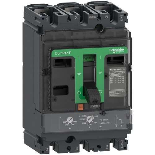 Automatický jistič ComPacT NSX160F 36kA AC 3P3R 160A TMD s referencí C16F3TM160 od značky SCHNEIDER ELECTRIC