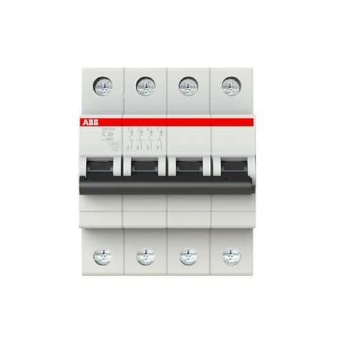 Magnetotermický SH204-C20 4P 20A Křivka C 6kA s referencí 2CDS214001R0204 od značky ABB