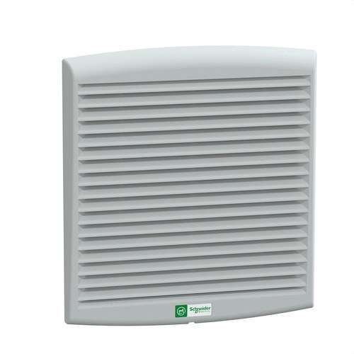 Ventilátor s výstupní mřížkou a filtrem G2 300m3/h 230V IP54 ClimaSys s referencí NSYCVF300M230PF od značky SCHNEIDER ELECTRIC