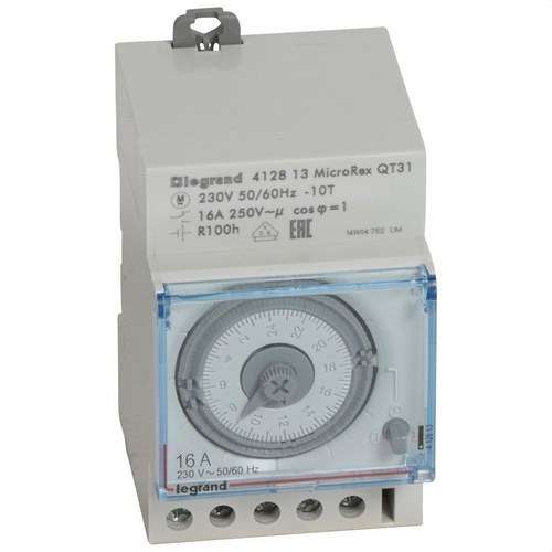 Programmable Analogue Time Switch Horizontal Dial Daily with Reserve with reference 412813 from the brand LEGRAND
