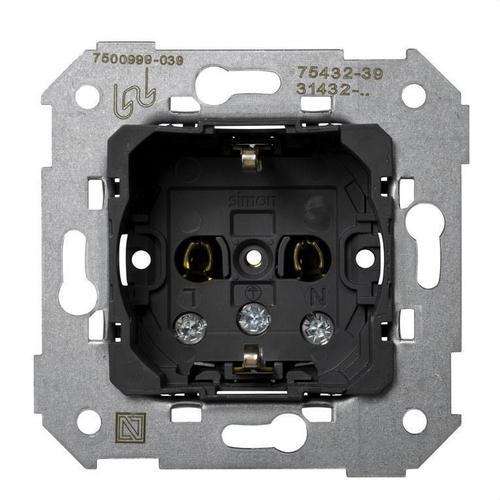 Schuko Socket Outlet 16A 250V Simon 75 with reference 75432-39 from the brand SIMON