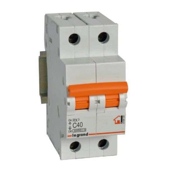 RX³ Thermal Magnetic Circuit Breaker - 2P - 230/400V~ - 40A - C Curve with reference 419939 from the brand LEGRAND