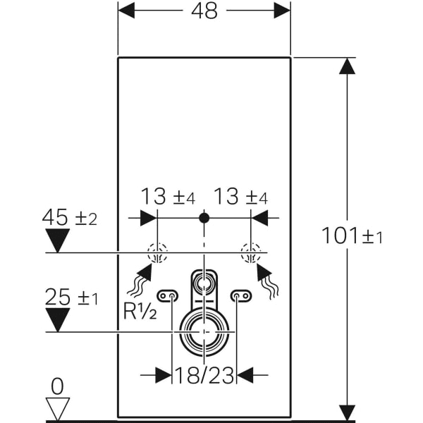 Sanitární modul Geberit Monolith pro závěsné WC 101cm sklo s referencí 131.021.SI.5 od značky GEBERIT