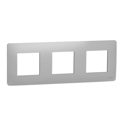 3-Gang Aluminium Frame New Unica Studio with reference NU200630 from the brand SCHNEIDER ELECTRIC