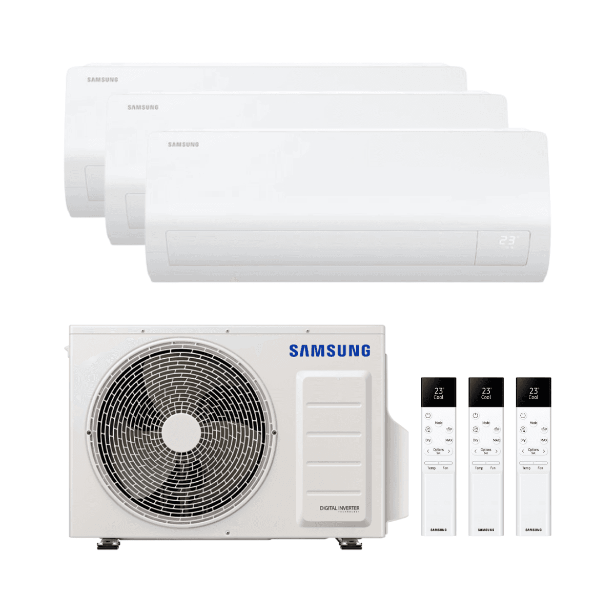 Klimatizace 3v1 s WiFi Samsung Cebu S2 AJ068TXJ3KG/EU 5,0 kW 18000 BTU s referencí KITSAMCEBU6818+18+18 od značky SAMSUNG