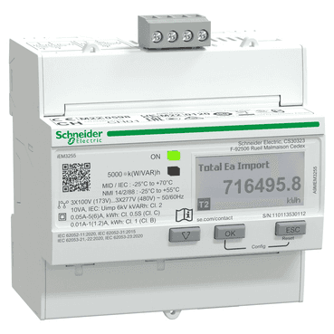 Měřič energie iem3255 x/5a c.0,5s modbus MID s referencí A9MEM3255 od značky SCHNEIDER ELECTRIC