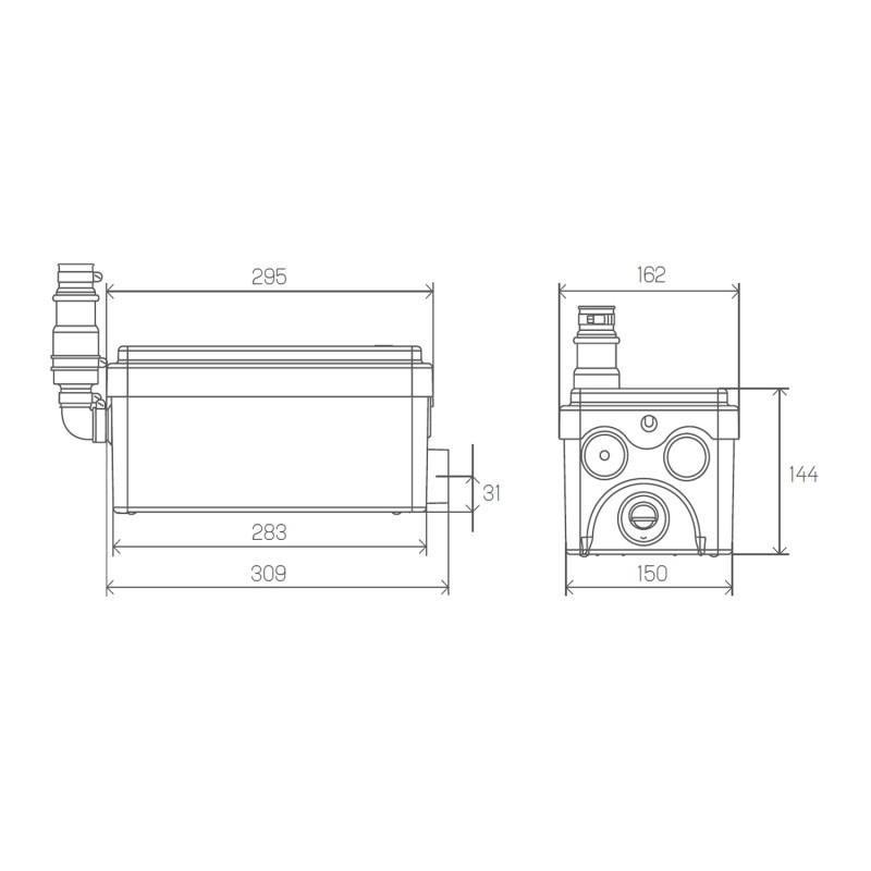 Čerpadlo pro odvod SFA SANISHOWER pro sprchy s referencí 0101000 od značky SFA SANITRIT