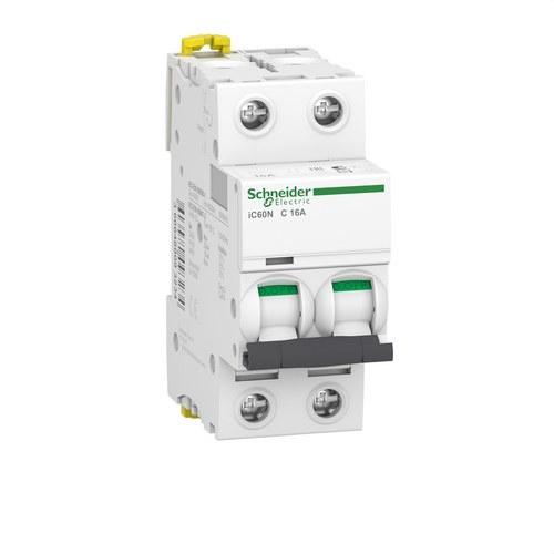 Jistič IC60N 2P 16A Křivka C 10kA s referencí A9F79216 od značky SCHNEIDER ELECTRIC