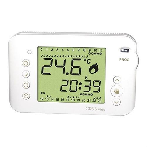 Orbis MIRUS White Wireless Digital Weekly Programmable Thermostat with reference OB324700 from the brand ORBIS