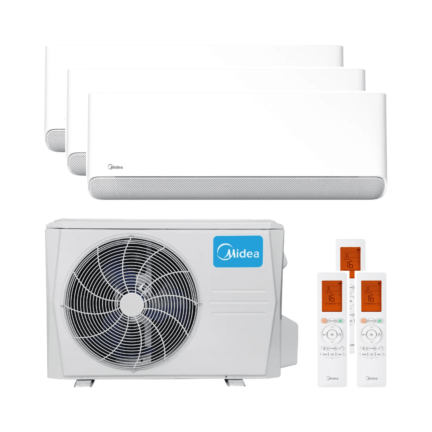 Klimatizace 3v1 s WiFi Midea Breezeless E 2,5 kW 9000 BTU s referencí BREEZELESS09+09+09 od značky MIDEA