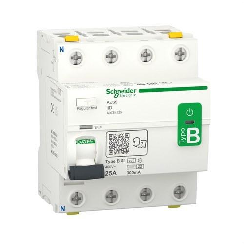 Diferenciální jistič Schneider Electric Acti9 iID 4P 25A 300mA B-SI s referencí A9Z64425 od značky SCHNEIDER ELECTRIC