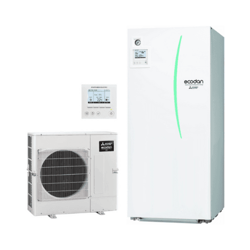 Sada aerotermického vytápění Mitsubishi ECODAN ECO Inverter 6 kW 200 litrů s referencí ECODANECO6-200 od značky MITSUBISHI