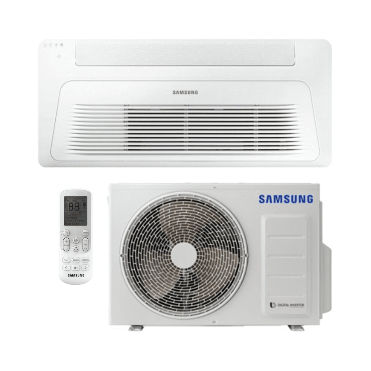 Klimatizace kazetová 1cestná Samsung WindFree 3,5 kW 12000 BTU s referencí F-CST1W35R od značky SAMSUNG