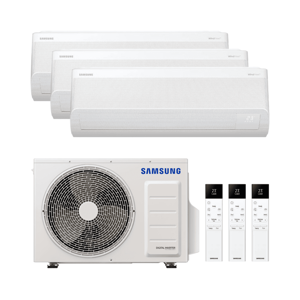 Klimatizace 3v1 s WiFi Samsung WindFree Comfort S2 2,5 kW (2) + 3,5 kW