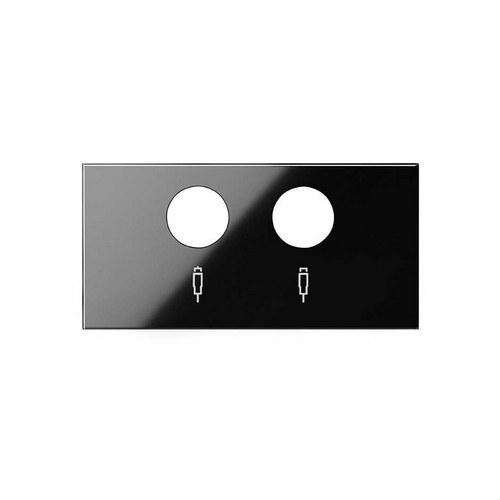 Kryt pro indukční zásuvky R-TV+SAT lesklá černá Simon 100 s referencí 10000053-138 od značky SIMON