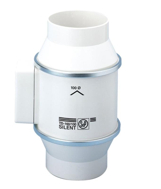 Helikocentrifugální potrubní ventilátor TD-160/100N Silent s referencí 5211318000 od značky SOLER & PALAU