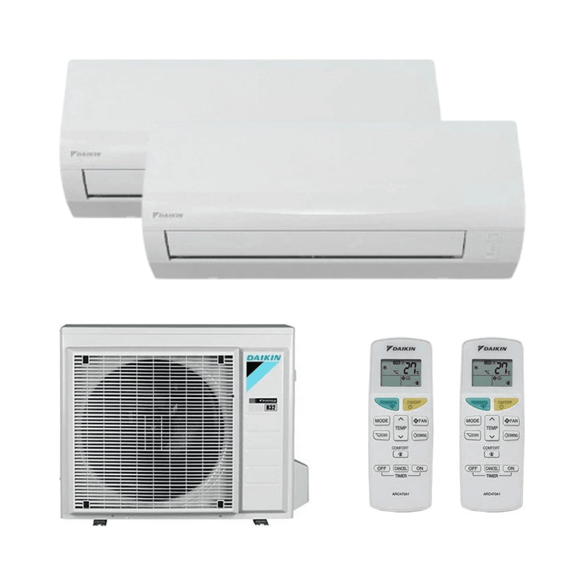 Klimatizace s WiFi 2x1 Daikin Sensira 2,5 kW 9000 BTU s referencí KITDAISENSIRA2X125+25 od značky DAIKIN