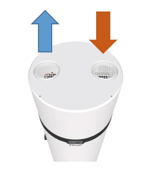 Tepelné čerpadlo pro TUV s wifi Ferroli EGEA TECH LT 120 litrů s referencí GAA0Y8KA od značky FERROLI