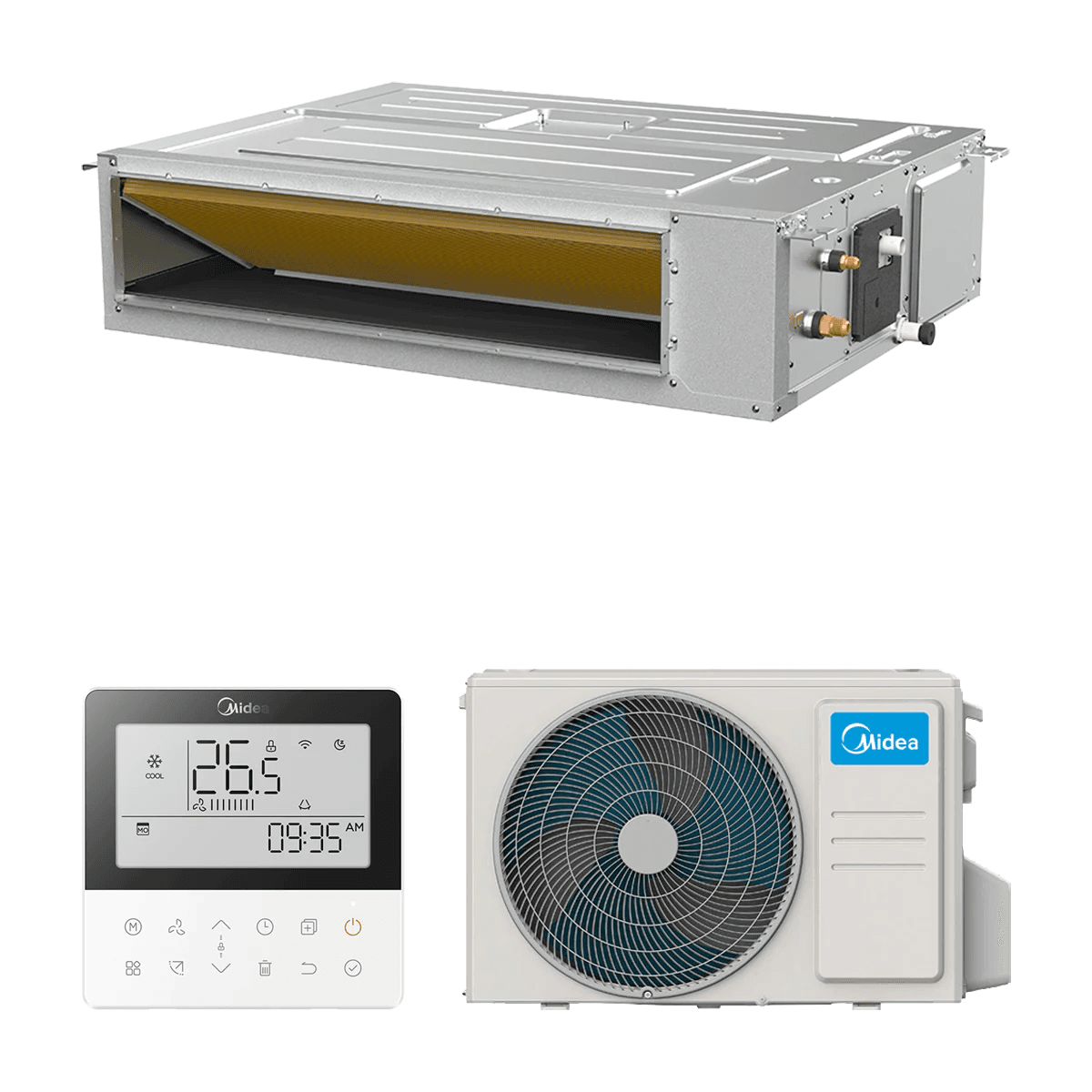 Klimatizace potrubní Midea A7 2,6 kW 9000 BTU s referencí MTJU-26(09)N8Q-1 od značky MIDEA