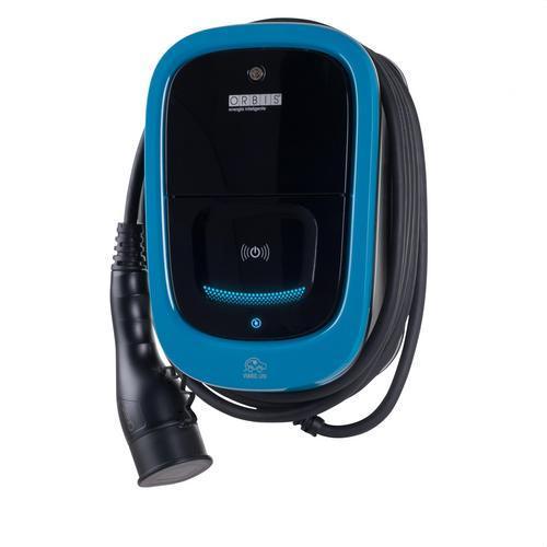 Jednofázová nabíječka pro elektromobily VIARIS UNI+ 7,4KW s 5metrovou hadicí + Ethernet s referencí OB94U120HA2 od značky ORBIS