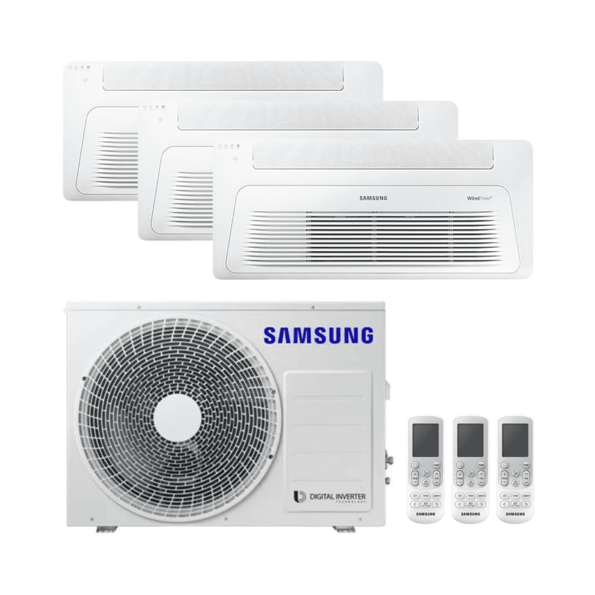 Klimatizace kazetová 3x1 s jedním směrem Samsung WindFree 3,5 kW 12000 BTU s referencí F-CST1W35R3 od značky SAMSUNG