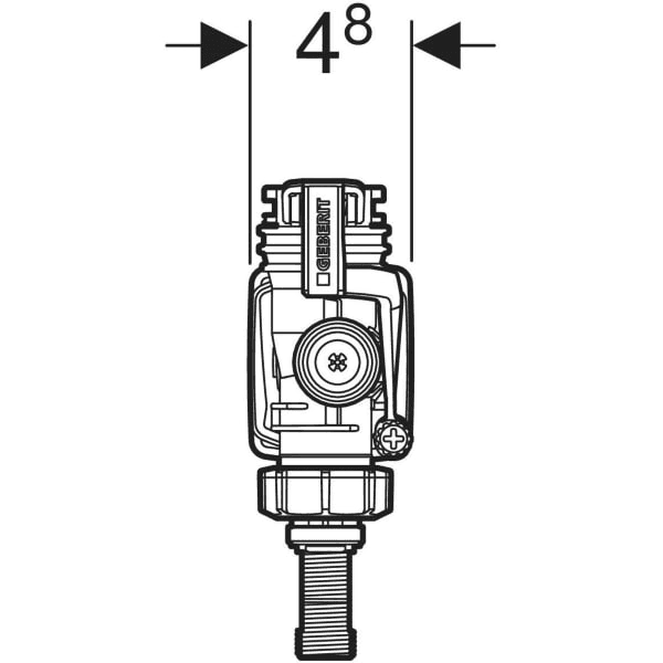 Boční napájecí mechanismus Geberit série 383 s referencí 281.000.00.5 od značky GEBERIT