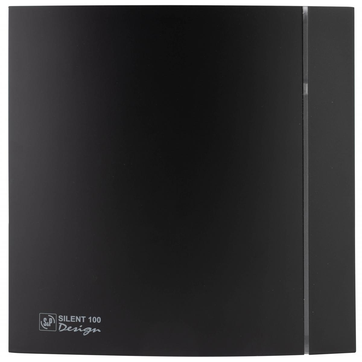 Koupelnový ventilátor SILENT-100 CZ Design 4C Černý s referencí 5210607400 od značky SOLER & PALAU