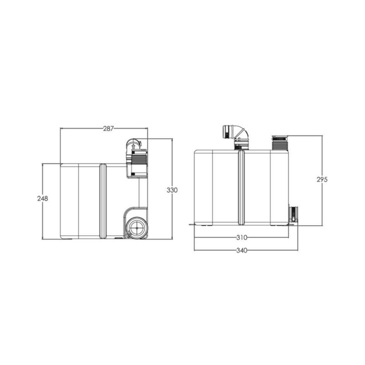 Čerpadlo pro odvod SFA Saniswift Pro pro náročné použití v prádelnách s referencí SANISWIFTPRO od značky SFA SANITRIT