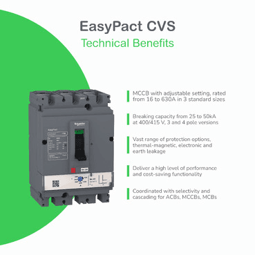 Jistič Easypact CVS630F ETS 2.3 630 A 4P/4R s referencí LV563506 od značky SCHNEIDER ELECTRIC