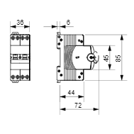 Magnetotermický Gewiss Série 90 MTC 4P 20A C 6kA s referencí GW90288 od značky GEWISS