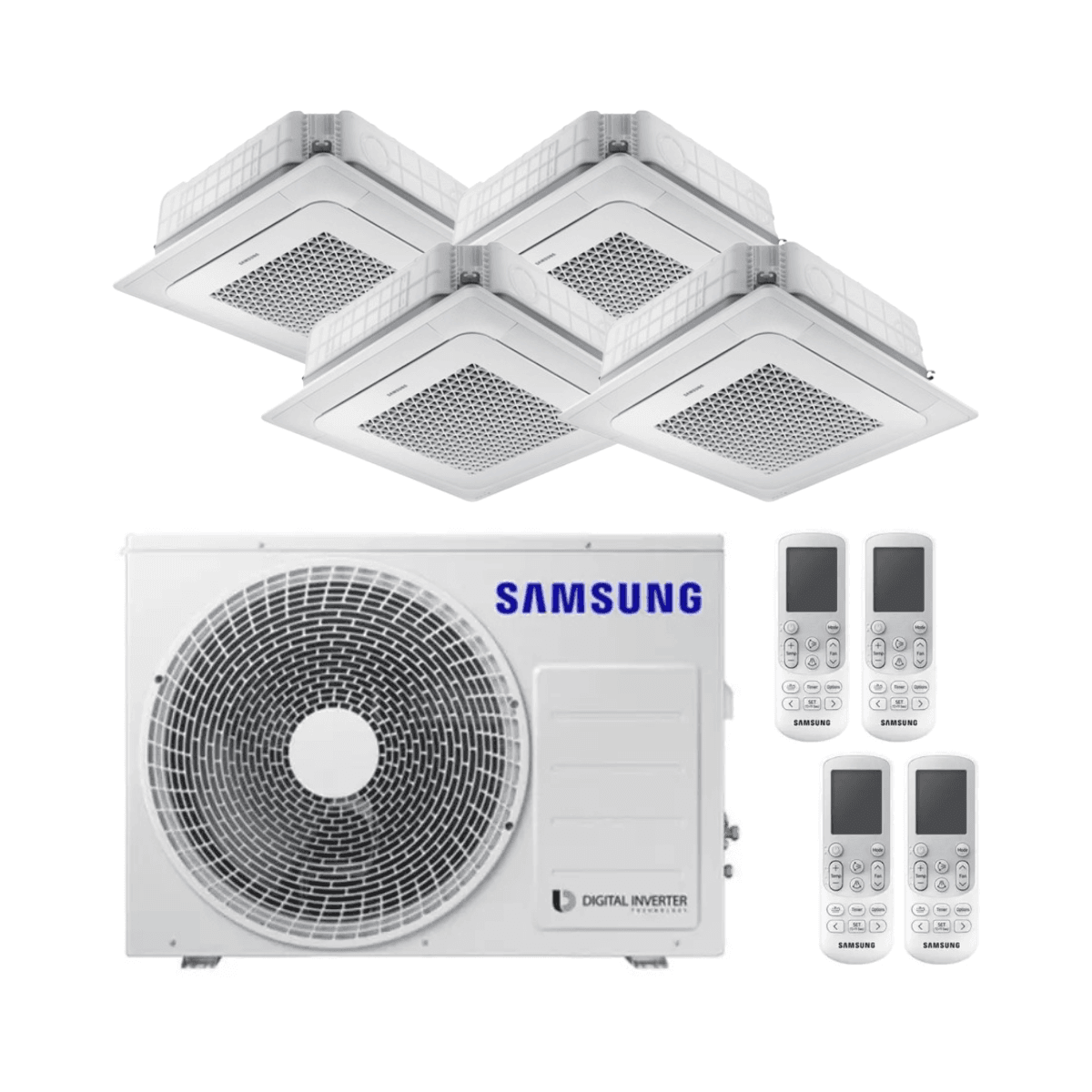 Klimatizace kazetová 4x1 se 4 směry Samsung Mini WindFree 3,5 kW 12000 BTU s referencí F-CSTMINI35R4 od značky SAMSUNG