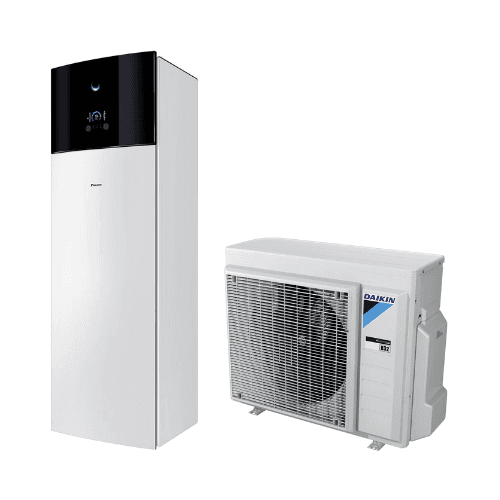 Sada aerotermálního systému Daikin Altherma 3 Bibloc 6 kW 230 litrů s referencí EHVX08S23E6VERGA06EVH od značky DAIKIN