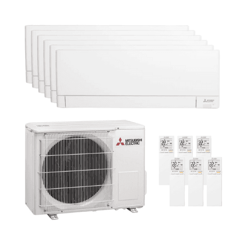 Klimatizace 6v1 s WiFi Mitsubishi MSZ-AY 2,5 kW (4) + 3,5 kW (2) s referencí MXZMSZAY-252525253535-122 od značky MITSUBISHI