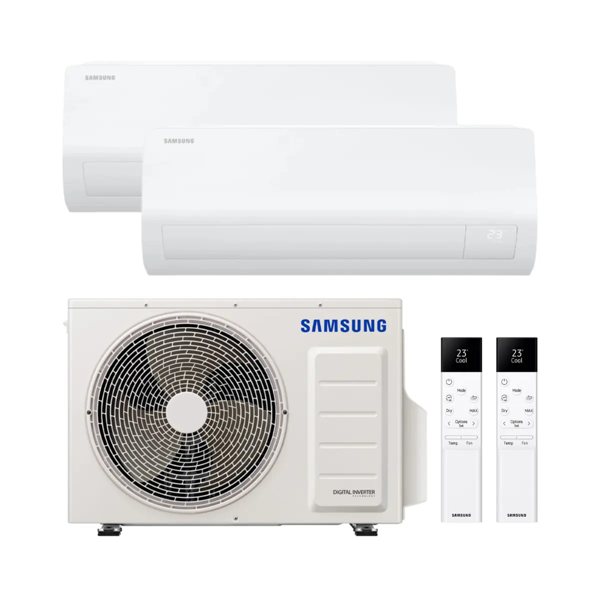 Klimatizace 2x1 s wifi Samsung Cebú S2 3,5 kW 12000 BTU s referencí KITSAMCEBU12+12 od značky SAMSUNG