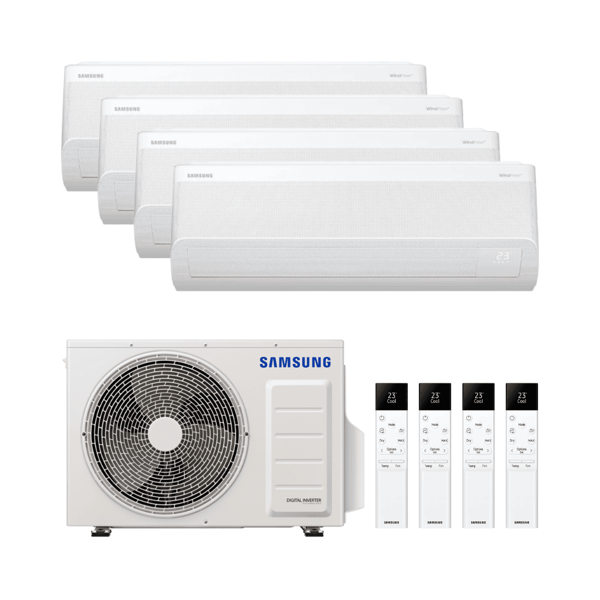 Klimatizace 4x1 Samsung WindFree Comfort S2 2,5kW 9000 BTU s referencí SAMFJM4X180-09 od značky SAMSUNG